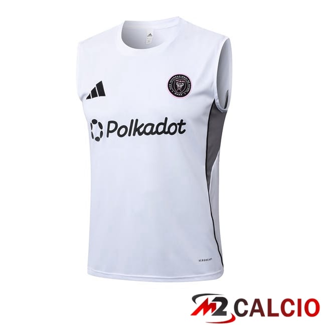 Maglie Calcio Personalizzate,Tute Calcio Squadre,Maglia Nazionale Italiana Calcio | Canotta Allenamento Inter Miami CF Bianco 2025/2026