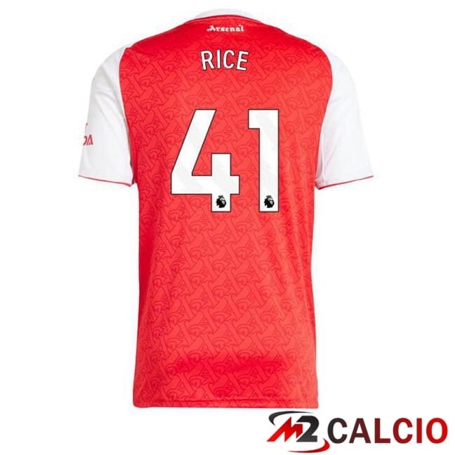Maglie Calcio Personalizzate,Tute Calcio Squadre,Maglia Nazionale Italiana Calcio | Maglie Calcio Arsenal (RICE 41) Prima Rosso Bianco 2025/2026