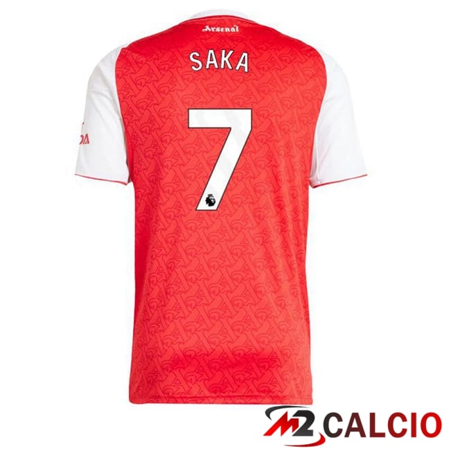 Maglie Calcio Personalizzate,Tute Calcio Squadre,Maglia Nazionale Italiana Calcio | Maglie Calcio Arsenal (SAKA 7) Prima Rosso Bianco 2025/2026