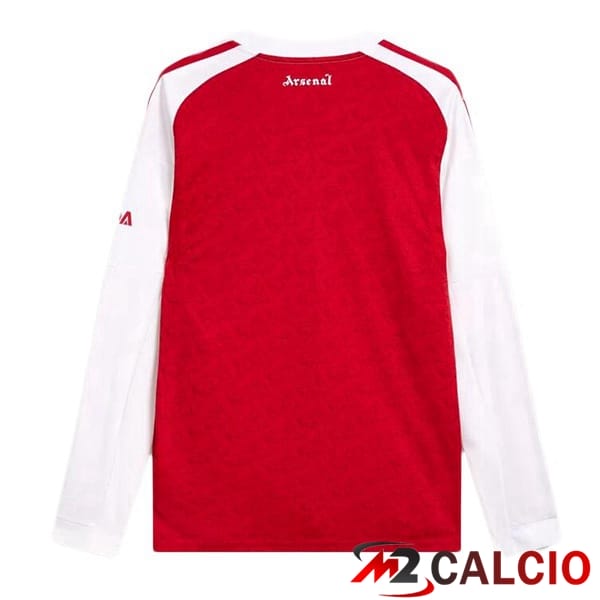 Maglie Calcio Arsenal Prima Manica Lunga Rosso Bianco 2025/2026