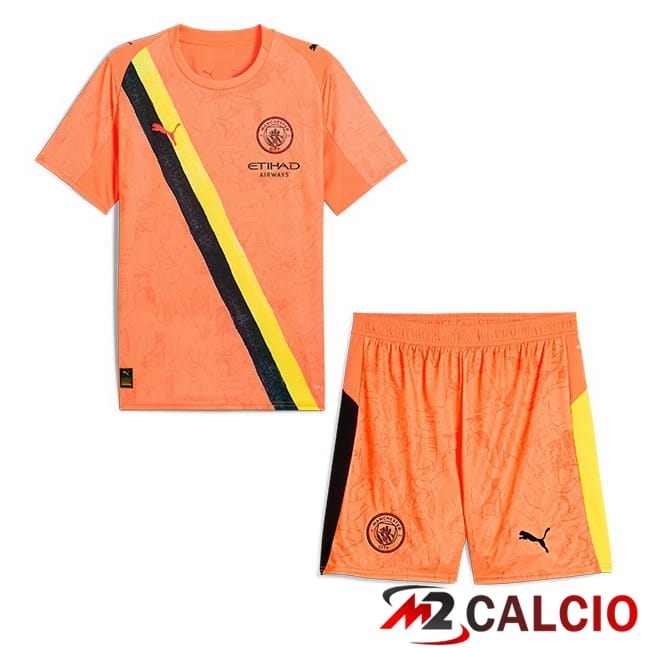 Maglie Calcio Personalizzate,Tute Calcio Squadre,Maglia Nazionale Italiana Calcio | Maglie Calcio Manchester City Club World Cup Bambino Portiere Arancia 2025/2026