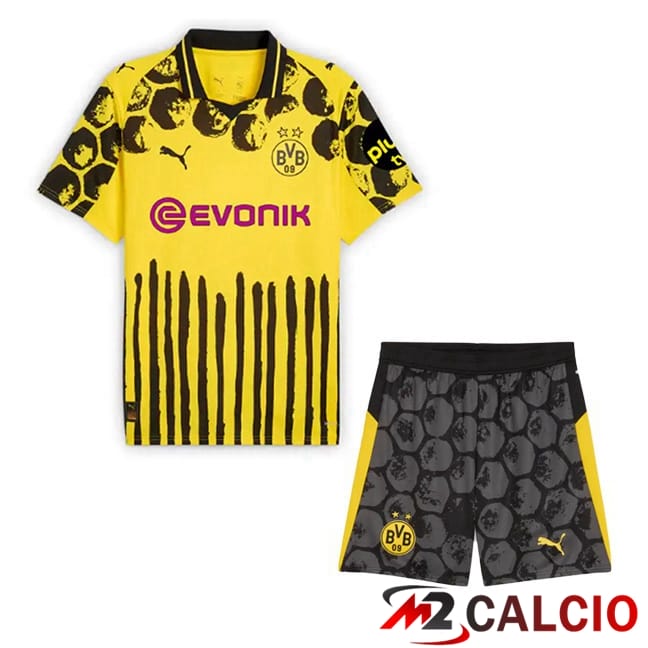 Maglie Calcio Personalizzate,Tute Calcio Squadre,Maglia Nazionale Italiana Calcio | Maglie Calcio Dortmund BVB Club World Cup Bambino Prima Giallo Nero 2025/2026