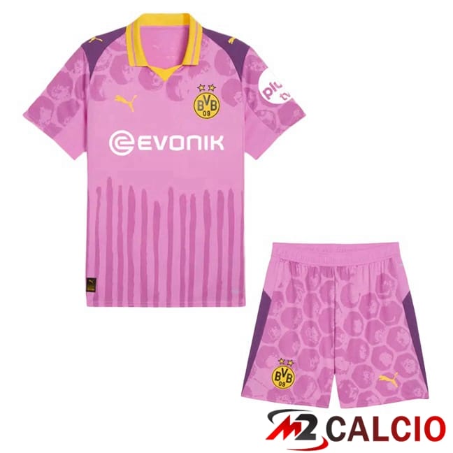 Maglie Calcio Personalizzate,Tute Calcio Squadre,Maglia Nazionale Italiana Calcio | Maglie Calcio Dortmund BVB Club World Cup Bambino Portiere Viola 2025/2026