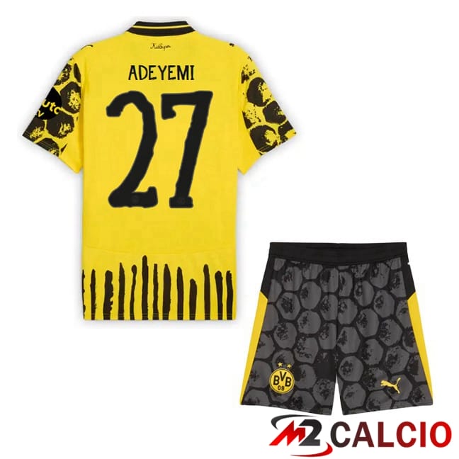Maglie Calcio Personalizzate,Tute Calcio Squadre,Maglia Nazionale Italiana Calcio | Maglie Calcio Dortmund BVB Club World Cup (Adeyemi 27) Bambino Prima Giallo Nero 2025/2026