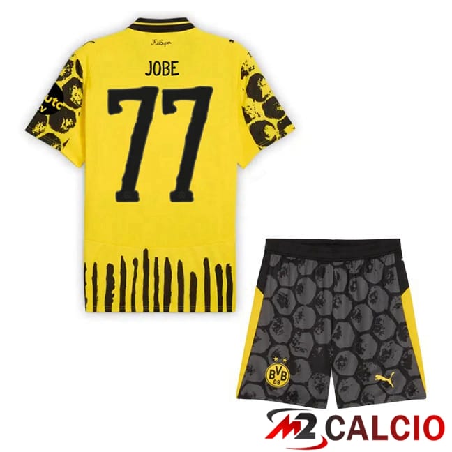 Maglie Calcio Personalizzate,Tute Calcio Squadre,Maglia Nazionale Italiana Calcio | Maglie Calcio Dortmund BVB Club World Cup (Jobe 77) Bambino Prima Giallo Nero 2025/2026