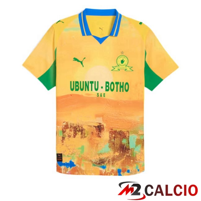 Maglie Calcio Personalizzate,Tute Calcio Squadre,Maglia Nazionale Italiana Calcio | Maglie Calcio Mamelodi Sundowns Club World Cup Prima Giallo 2025/2026