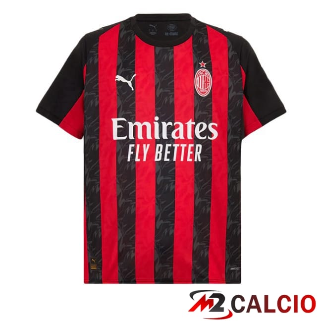Maglie Calcio Personalizzate,Tute Calcio Squadre,Maglia Nazionale Italiana Calcio | Maglie Calcio AC Milan Prima Rosso Nero 2025/2026