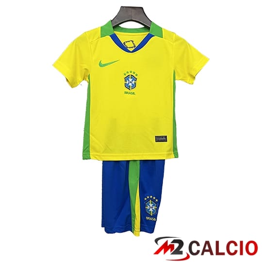 Maglie Calcio Personalizzate,Tute Calcio Squadre,Maglia Nazionale Italiana Calcio | Maglie Calcio Brasile Bambino Prima 2025/2026