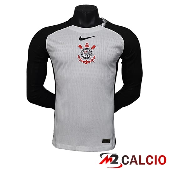 Maglie Calcio Personalizzate,Tute Calcio Squadre,Maglia Nazionale Italiana Calcio | Maglie Calcio Corinthians Manica Lunga Seconda 2025/2026