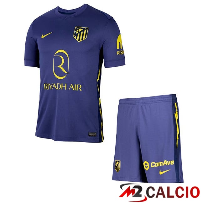 Maglie Calcio Personalizzate,Tute Calcio Squadre,Maglia Nazionale Italiana Calcio | Maglie Calcio Atletico Madrid Bambino Seconda Blu Reale 2025/2026