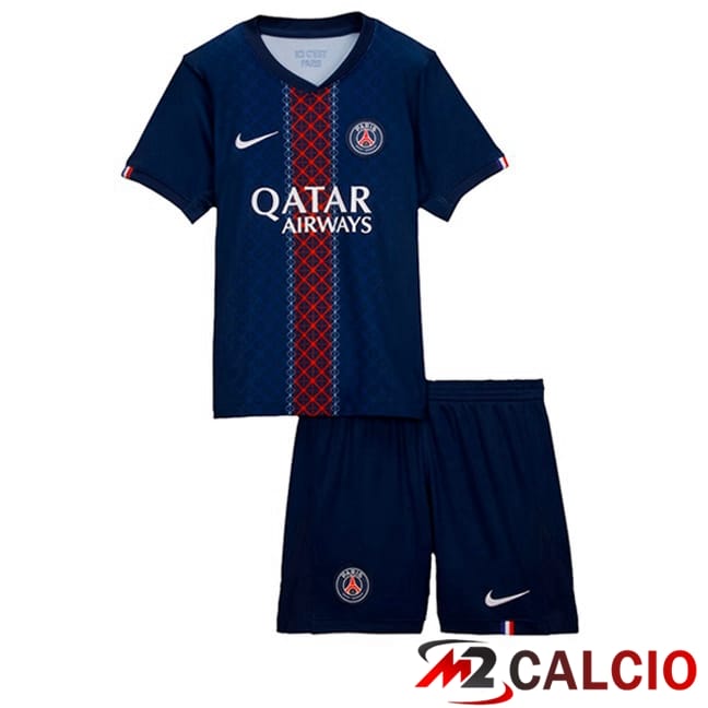 Maglie Calcio Personalizzate,Tute Calcio Squadre,Maglia Nazionale Italiana Calcio | Maglie Calcio Paris PSG Bambino Prima Blu Reale 2025/2026