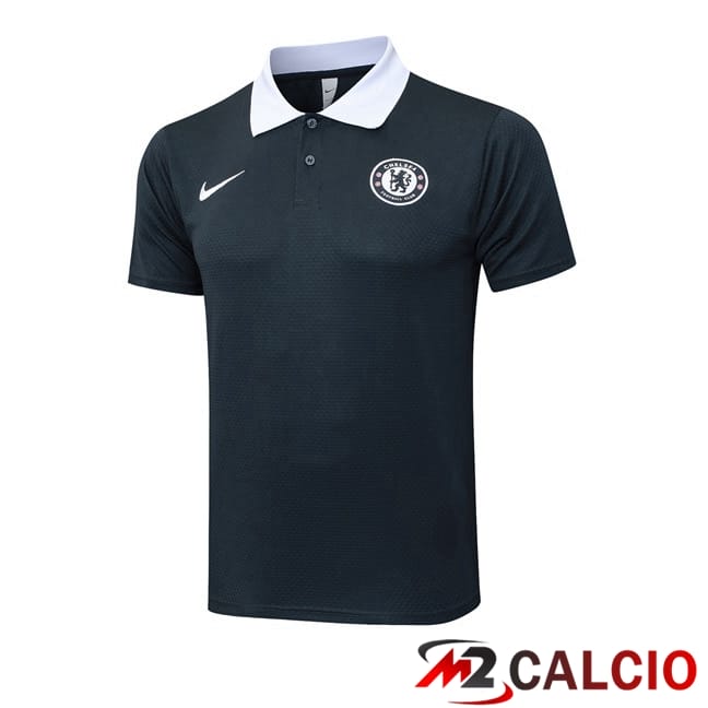 Maglie Calcio Personalizzate,Tute Calcio Squadre,Maglia Nazionale Italiana Calcio | Maglia Polo FC Chelsea Grigio 2025/2026