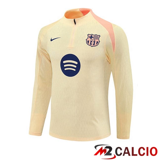 Maglie Calcio Personalizzate,Tute Calcio Squadre,Maglia Nazionale Italiana Calcio | Felpa Allenamento FC Barcellona Giallo 2025/2026