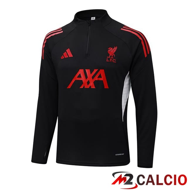 Maglie Calcio Personalizzate,Tute Calcio Squadre,Maglia Nazionale Italiana Calcio | Felpa Allenamento FC Liverpool Nero 2025/2026
