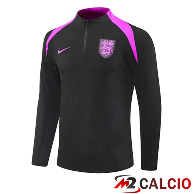 Maglie Calcio Personalizzate,Tute Calcio Squadre,Maglia Nazionale Italiana Calcio | Felpa Allenamento Inghilterra Nero 2025/2026
