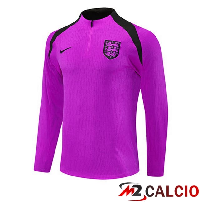 Maglie Calcio Personalizzate,Tute Calcio Squadre,Maglia Nazionale Italiana Calcio | Felpa Allenamento Inghilterra Viola 2025/2026