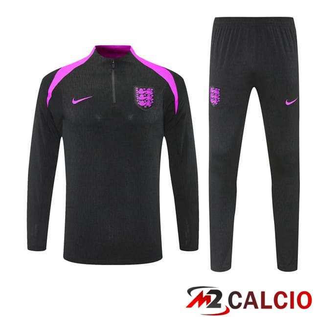 Maglie Calcio Personalizzate,Tute Calcio Squadre,Maglia Nazionale Italiana Calcio | Insieme Tuta Calcio Inghilterra Nero 2025/2026