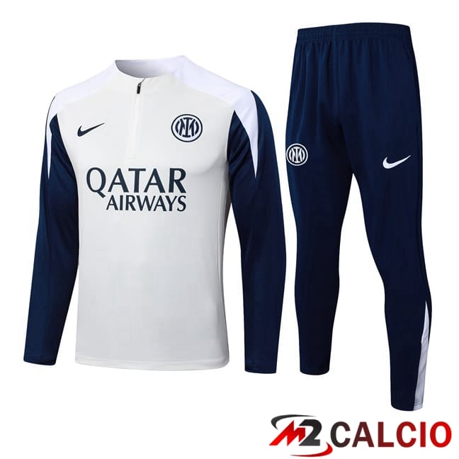 Maglie Calcio Personalizzate,Tute Calcio Squadre,Maglia Nazionale Italiana Calcio | Insieme Tuta Calcio Inter Milan Bianco 2025/2026