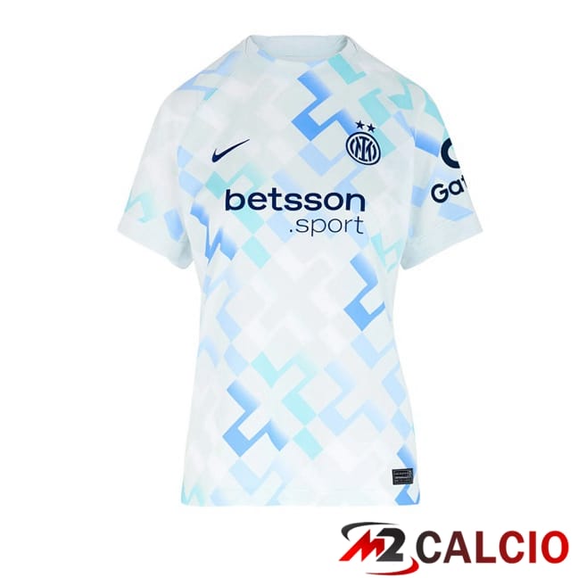 Maglie Calcio Personalizzate,Tute Calcio Squadre,Maglia Nazionale Italiana Calcio | Maglie Calcio Inter Milan Donna Seconda Bianco Blu 2025/2026
