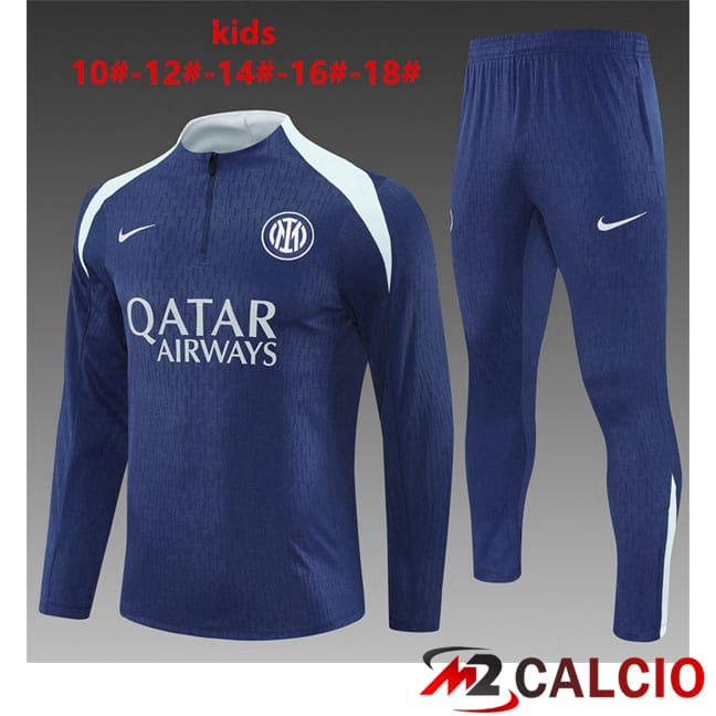 Maglie Calcio Personalizzate,Tute Calcio Squadre,Maglia Nazionale Italiana Calcio | Insieme Tuta Calcio Inter Milan Bambino Blu Reale 2025/2026