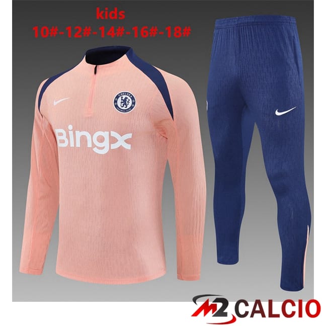 Maglie Calcio Personalizzate,Tute Calcio Squadre,Maglia Nazionale Italiana Calcio | Insieme Tuta Calcio FC Chelsea Bambino Rosa 2025/2026