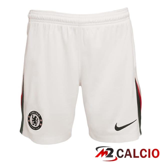 Maglie Calcio Personalizzate,Tute Calcio Squadre,Maglia Nazionale Italiana Calcio | Pantaloncini Calcio FC Chelsea Seconda Bianco 2025/2026