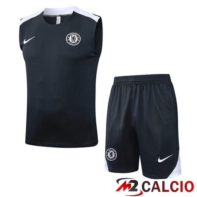 Maglie Calcio Personalizzate,Tute Calcio Squadre,Maglia Nazionale Italiana Calcio | Canotta Allenamento FC Chelsea + Pantaloncini Blu Reale 2025/2026
