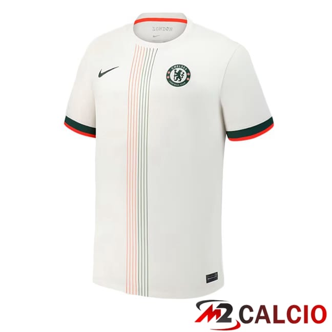 Maglie Calcio Personalizzate,Tute Calcio Squadre,Maglia Nazionale Italiana Calcio | Maglie Calcio FC Chelsea Seconda Bianco 2025/2026