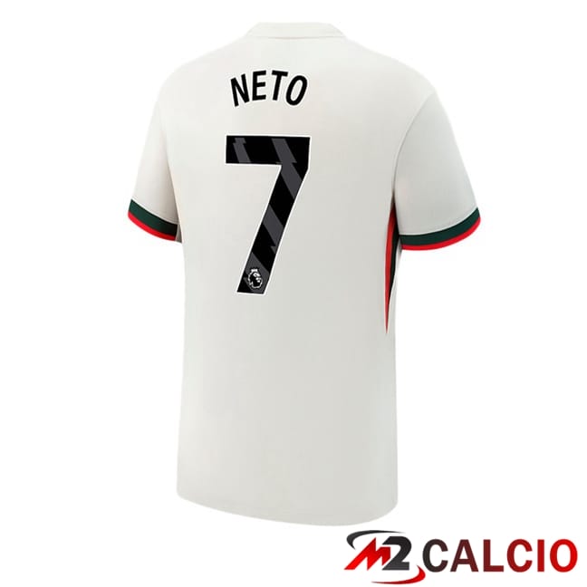 Maglie Calcio Personalizzate,Tute Calcio Squadre,Maglia Nazionale Italiana Calcio | Maglie Calcio FC Chelsea (Neto 7) Seconda Bianco 2025/2026