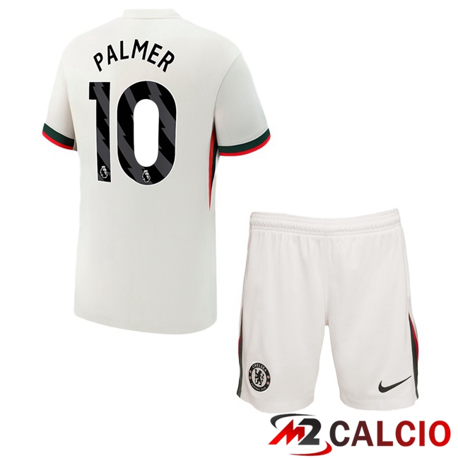 Maglie Calcio Personalizzate,Tute Calcio Squadre,Maglia Nazionale Italiana Calcio | Maglie Calcio FC Chelsea (Palmer 10) Bambino Seconda Bianco 2025/2026