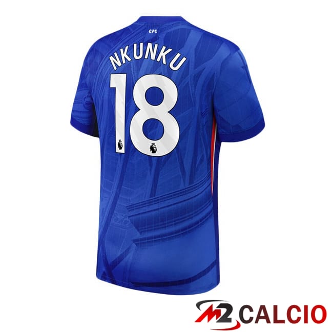 Maglie Calcio Personalizzate,Tute Calcio Squadre,Maglia Nazionale Italiana Calcio | Maglie Calcio FC Chelsea (Nkunku 18) Prima Blu 2025/2026