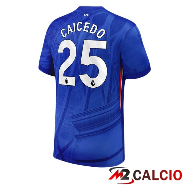 Maglie Calcio Personalizzate,Tute Calcio Squadre,Maglia Nazionale Italiana Calcio | Maglie Calcio FC Chelsea (Caicedo 25) Prima Blu 2025/2026