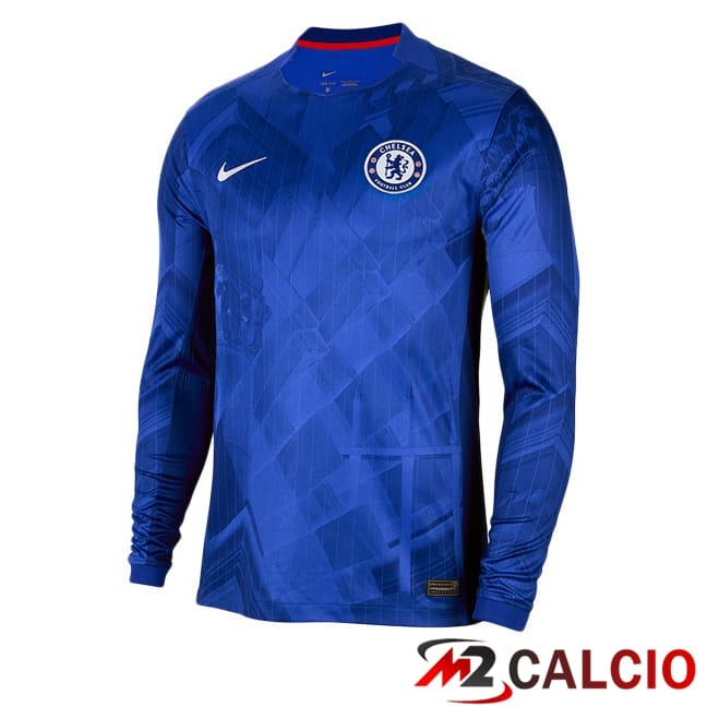 Maglie Calcio Personalizzate,Tute Calcio Squadre,Maglia Nazionale Italiana Calcio | Maglie Calcio FC Chelsea Prima Manica Lunga Blu 2025/2026