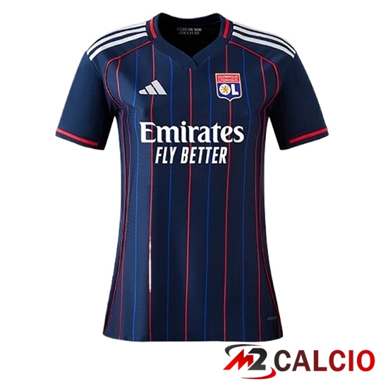 Maglie Calcio Personalizzate,Tute Calcio Squadre,Maglia Nazionale Italiana Calcio | Maglie Calcio Lione Donna Seconda 2025 2026