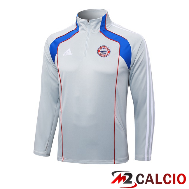 Maglie Calcio Personalizzate,Tute Calcio Squadre,Maglia Nazionale Italiana Calcio | Felpa Allenamento Bayern Monaco Grigio 2025/2026