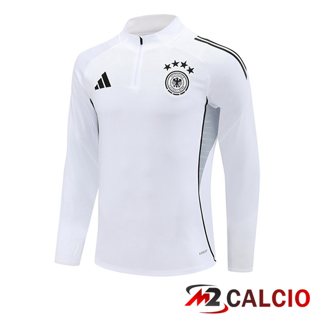 Maglie Calcio Personalizzate,Tute Calcio Squadre,Maglia Nazionale Italiana Calcio | Felpa Allenamento Germania Bianco 2025/2026