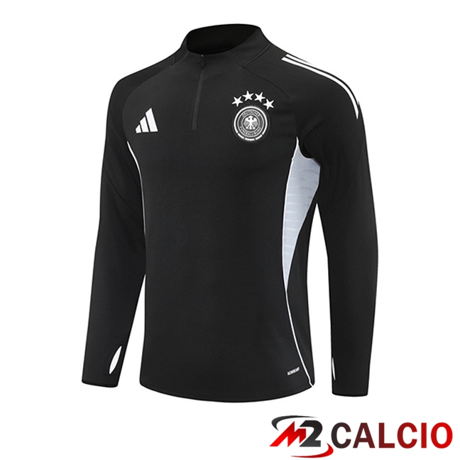 Maglie Calcio Personalizzate,Tute Calcio Squadre,Maglia Nazionale Italiana Calcio | Felpa Allenamento Germania Nero 2025/2026