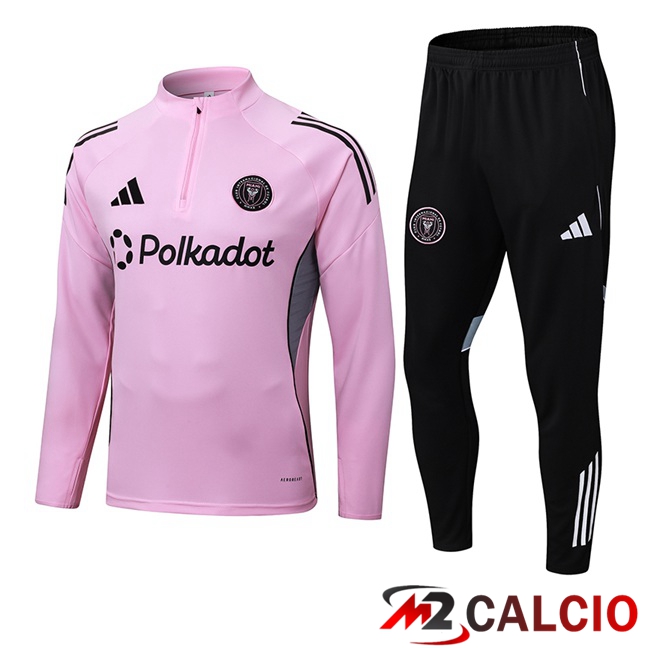 Maglie Calcio Personalizzate,Tute Calcio Squadre,Maglia Nazionale Italiana Calcio | Insieme Tuta Calcio Inter Miami CF Rosa 2025/2026