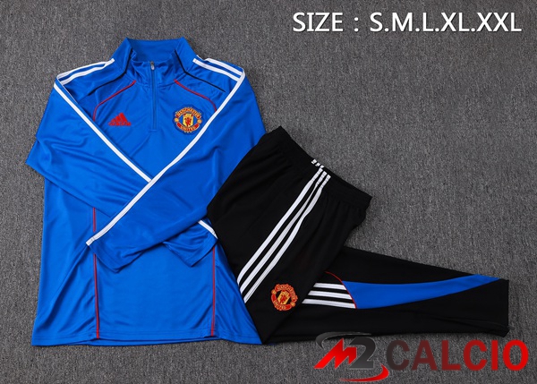 Insieme Tuta Calcio Manchester United Blu 2025/2026