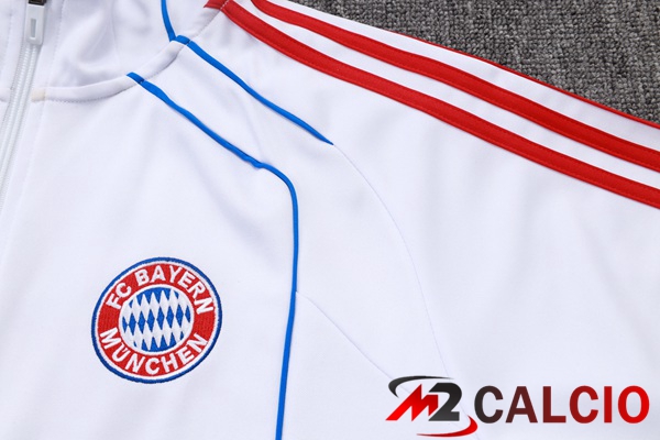 Insieme Tuta Calcio - Giacca Bayern Monaco Bianco 2025/2026