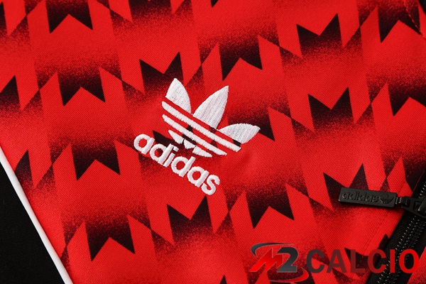 Insieme Tuta Calcio - Giacca Manchester United Rosso Nero 2025/2026