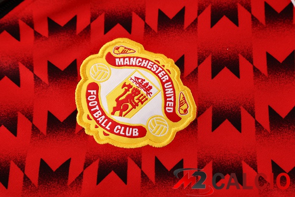 Insieme Tuta Calcio - Giacca Manchester United Rosso Nero 2025/2026
