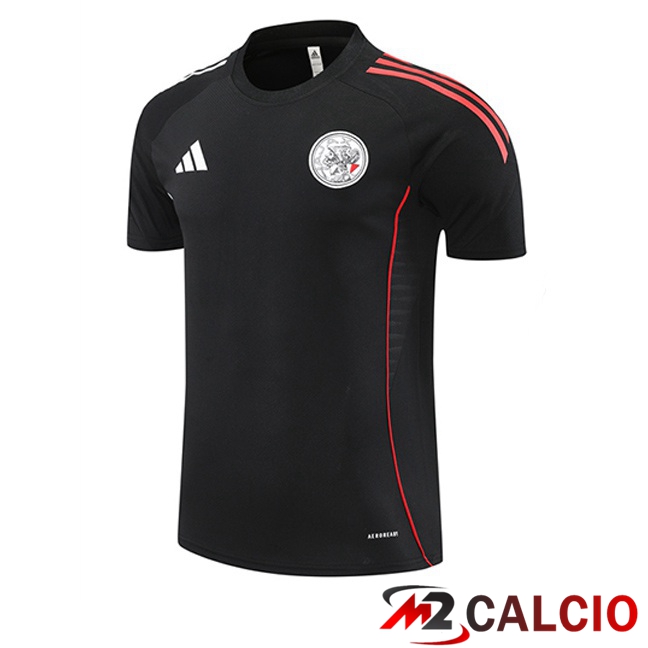 Maglie Calcio Personalizzate,Tute Calcio Squadre,Maglia Nazionale Italiana Calcio | T Shirt Allenamento AFC Ajax Nero 2025/2026