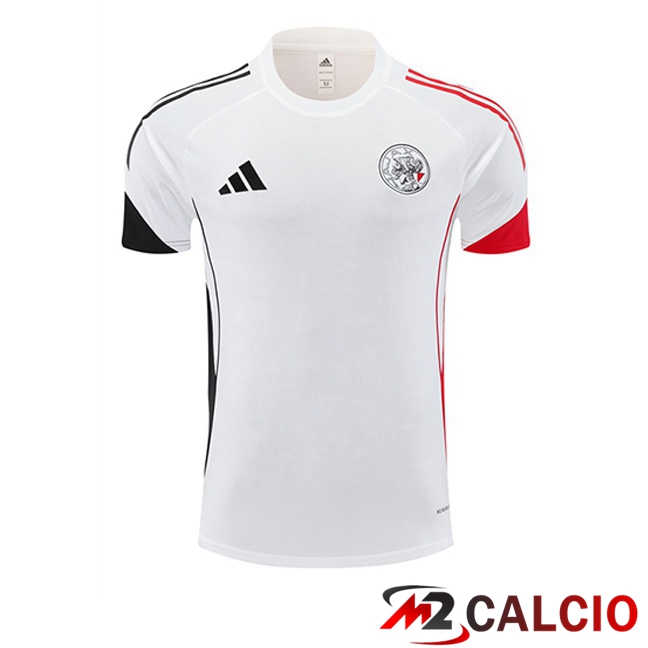 Maglie Calcio Personalizzate,Tute Calcio Squadre,Maglia Nazionale Italiana Calcio | T Shirt Allenamento AFC Ajax Bianco 2025/2026