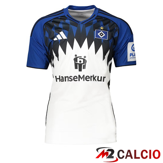 Maglie Calcio Personalizzate,Tute Calcio Squadre,Maglia Nazionale Italiana Calcio | Maglie Calcio Hamburger SV Prima Blu Bianco 2025/2026