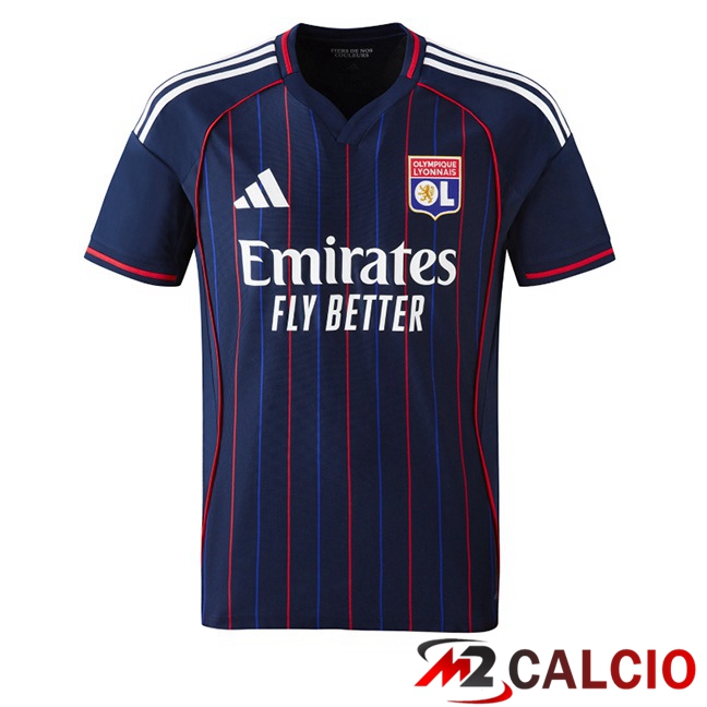 Maglie Calcio Personalizzate,Tute Calcio Squadre,Maglia Nazionale Italiana Calcio | Maglie Calcio Lione OL Seconda Blu Reale 2025/2026