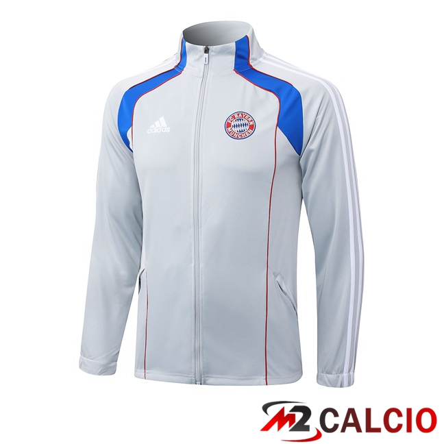 Maglie Calcio Personalizzate,Tute Calcio Squadre,Maglia Nazionale Italiana Calcio | Giacca Calcio Bayern Monaco Grigio 2025/2026