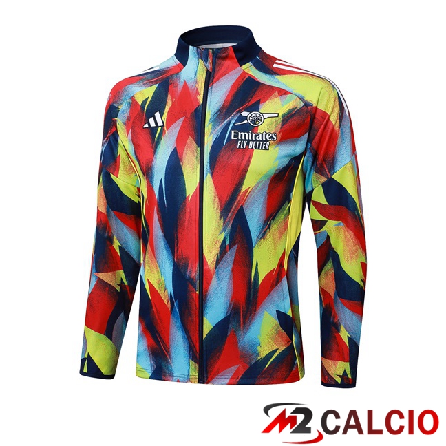 Maglie Calcio Personalizzate,Tute Calcio Squadre,Maglia Nazionale Italiana Calcio | Giacca Calcio Arsenal Rosso Giallo 2025/2026