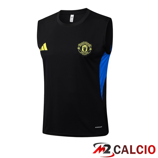Maglie Calcio Personalizzate,Tute Calcio Squadre,Maglia Nazionale Italiana Calcio | Canotta Allenamento Manchester United Nero 2025/2026
