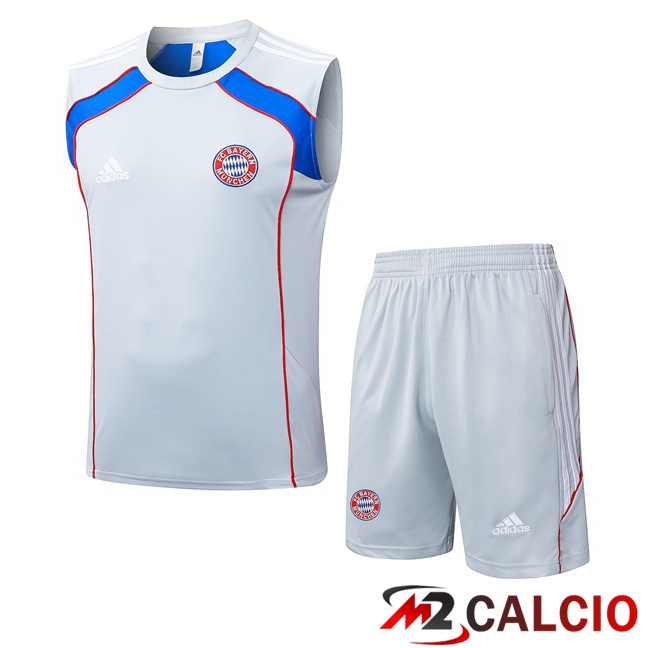 Maglie Calcio Personalizzate,Tute Calcio Squadre,Maglia Nazionale Italiana Calcio | Canotta Allenamento Bayern Monaco + Pantaloncini Bianco 2025/2026